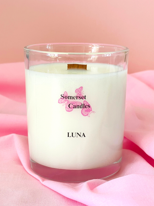 Deeply Calming Candle, Luna Scented, Toxin Free, Happiness, Wellbeing